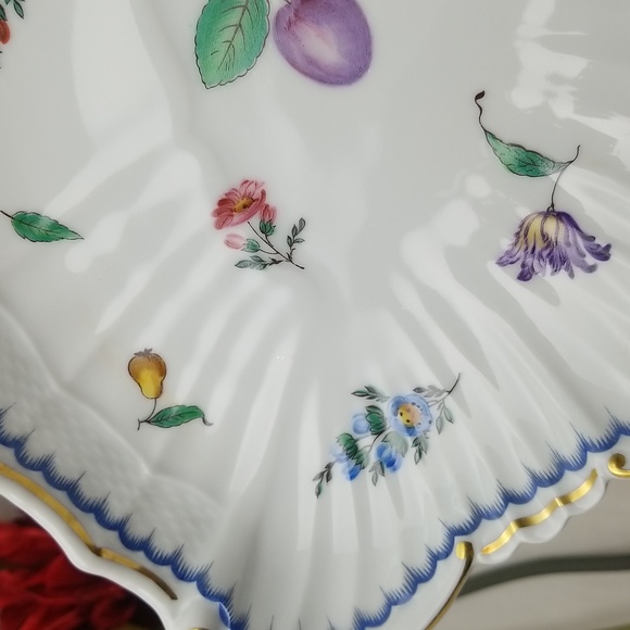 Vintage Richard Ginori Italy Scalloped Shell Fruits Serving Platter - Picture 7 of 15